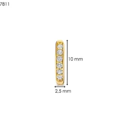 Ti Sento Boucles D'Oreilles<Boucles D'Oreilles - 7811ZY Argent Anneaux Et Pavage Doré