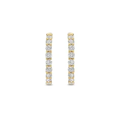 Ti Sento Boucles D'Oreilles<Boucles D'Oreilles - 7958ZY Argent Anneaux Et Pavage Doré