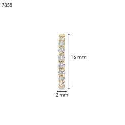 Ti Sento Boucles D'Oreilles<Boucles D'Oreilles - 7958ZY Argent Anneaux Et Pavage Doré