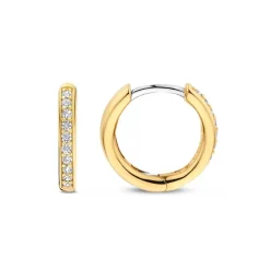 Ti Sento Boucles D'Oreilles<Boucles D'Oreilles - 7812ZY Argent Anneaux Et Pavage Doré