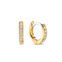 Ti Sento Boucles D'Oreilles<Boucles D'Oreilles - 7954ZY Argent Anneaux Et Pavage Doré