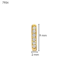 Ti Sento Boucles D'Oreilles<Boucles D'Oreilles - 7954ZY Argent Anneaux Et Pavage Doré