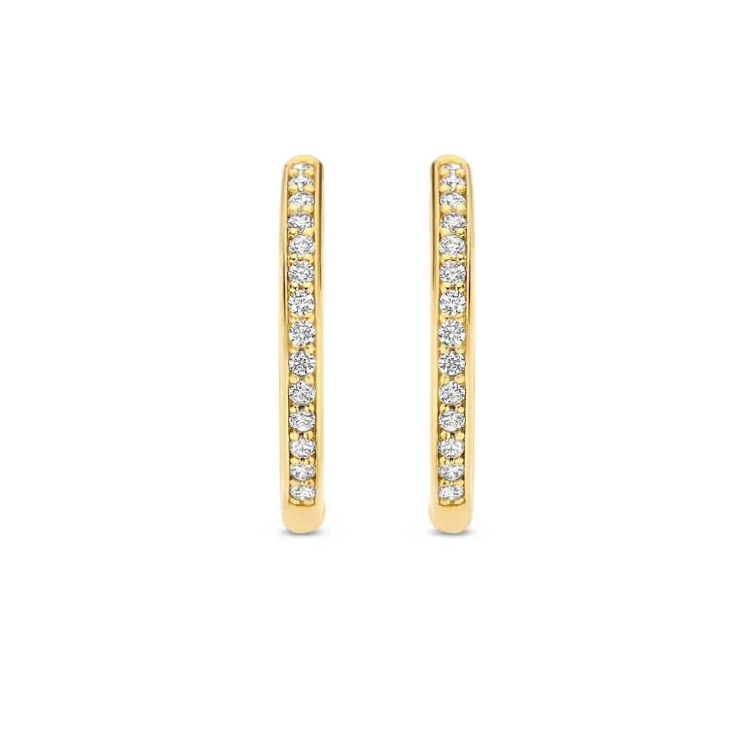 Ti Sento Boucles D'Oreilles<Boucles D'Oreilles - 7959ZY Argent Créoles Et Pavage Doré