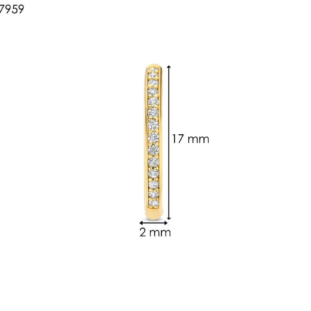 Ti Sento Boucles D'Oreilles<Boucles D'Oreilles - 7959ZY Argent Créoles Et Pavage Doré