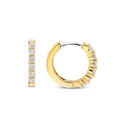 Ti Sento Boucles D'Oreilles<Boucles D'Oreilles - 7957ZY Argent Anneaux Et Pavage Doré