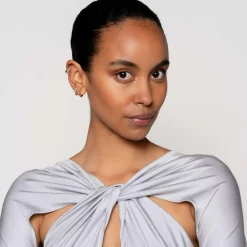 Ti Sento Boucles D'Oreilles<Boucles D'Oreilles - 7956ZI Rhodié Anneaux Et Pavage Argent