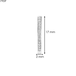 Ti Sento Boucles D'Oreilles<Boucles D'Oreilles - 7959ZI Rhodié Créoles Et Pavage Argent