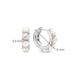 Ti Sento Boucles D'Oreilles<Boucles D'Oreilles - 7962PW Rhodié Et Perles Synthétiques Argent