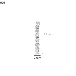 Ti Sento Boucles D'Oreilles<Boucles D'Oreilles - 7958ZI Rhodié Anneaux Et Pavage Argent