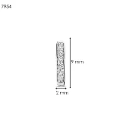 Ti Sento Boucles D'Oreilles<Boucles D'Oreilles - 7954ZI Rhodié Anneaux Et Pavage Argent