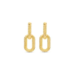 Ti Sento Boucles D'Oreilles<Boucles D'Oreilles - 7963SY Argent Doré Effet Tressé