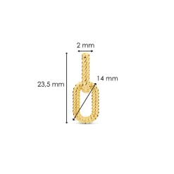 Ti Sento Boucles D'Oreilles<Boucles D'Oreilles - 7963SY Argent Doré Effet Tressé