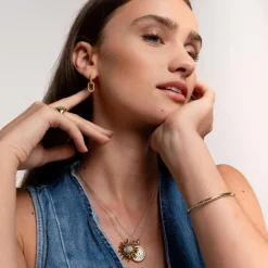 Ti Sento Boucles D'Oreilles<Boucles D'Oreilles - 7963SY Argent Doré Effet Tressé