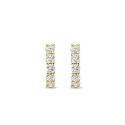 Ti Sento Boucles D'Oreilles<Boucles D'Oreilles - 7955ZY Argent Anneaux Et Pavage Doré