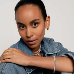 Ti Sento Boucles D'Oreilles<Boucles D'Oreilles - 7967ZY Argent Doré Et Oxydes Carrés