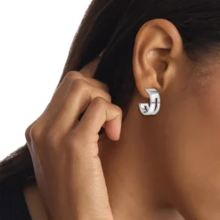 Calvin Klein Bijoux Boucles D'Oreilles<Boucles oreilles Geometric Essentials Sculptural - 35000677 Acier Argent