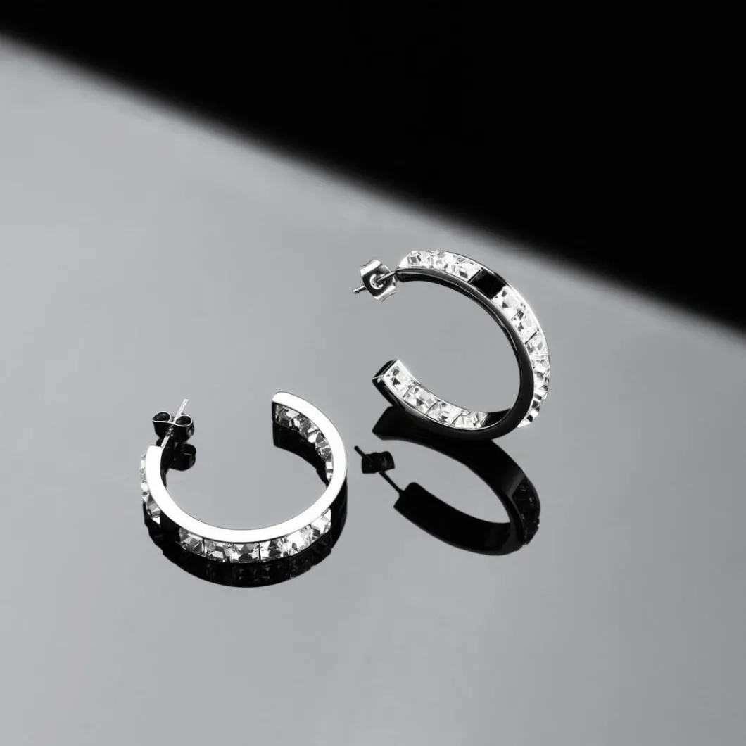 Karl Lagerfeld Bijoux Boucles D'Oreilles<Boucles oreilles Karl Lagerfeld Stone - KLAYC36 Acier Argent