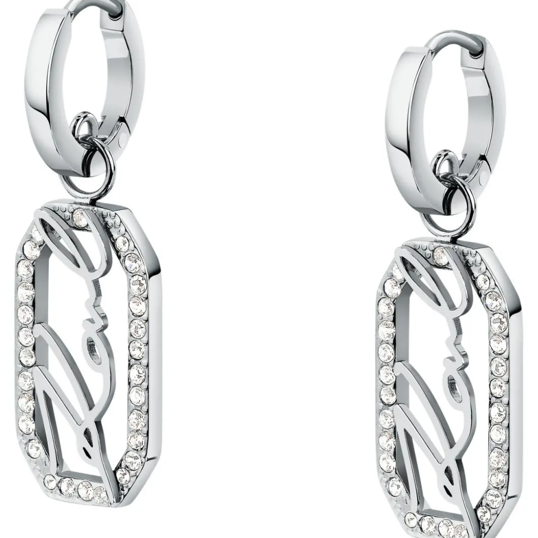 Karl Lagerfeld Bijoux Boucles D'Oreilles<Boucles oreilles Karl Lagerfeld Stone - KLAYC46 Acier Argent
