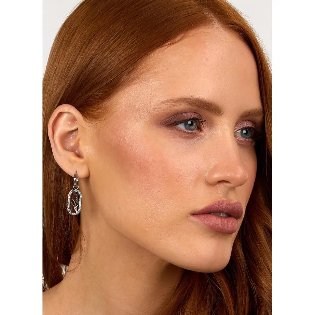 Karl Lagerfeld Bijoux Boucles D'Oreilles<Boucles oreilles Karl Lagerfeld Stone - KLAYC46 Acier Argent