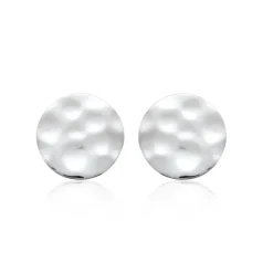 Maison de la Bijouterie Boucles D'Oreilles<Boucles oreilles puces effet martelé argent W55YW00
