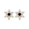 Maison de la Bijouterie Boucles D'Oreilles<Boucles oreilles puces fleurs bicolore plaqué or Y5YU40W