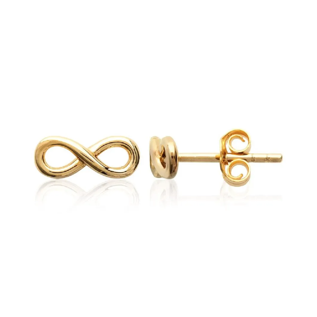 Maison de la Bijouterie Boucles D'Oreilles<Boucles oreilles puces infinity plaqué or Y4UVY00