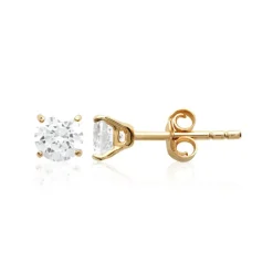 Maison de la Bijouterie Boucles D'Oreilles<Boucles oreilles puces plaqué or oxyde de zirconium 5 mm Y5055Z05