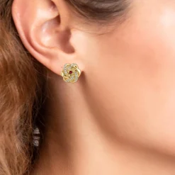 So Charm Bijoux Boucles D'Oreilles<Boucles Oreilles So Charm - BD2034-DORE-BO-RUBY - Boucles D'Oreilles Dorées Rouge