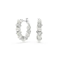 Swarovski Boucles D'Oreilles<Boucles oreilles Matrix Pearl - 5709256 Métal rhodié Blanc