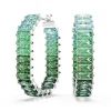 Swarovski Boucles D'Oreilles<Boucles oreilles Matrix Baguette - 5705787 Métal rhodié Vert