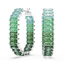 Swarovski Boucles D'Oreilles<Boucles oreilles Matrix Baguette - 5705787 Métal rhodié Vert