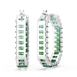 Swarovski Boucles D'Oreilles<Boucles oreilles Matrix Baguette - 5705787 Métal rhodié Vert