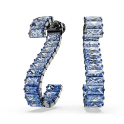 Swarovski Boucles D'Oreilles<Boucles oreilles Matrix Baguette - 5705780 Métal recouvert de ruthénium Bleu