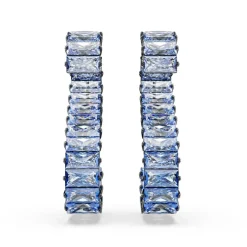 Swarovski Boucles D'Oreilles<Boucles oreilles Matrix Baguette - 5705780 Métal recouvert de ruthénium Bleu