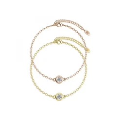 Myc-Paris Bracelets<Bracelet Birth Stone - Multicolore et Cristal DB0005_G_04+DB0005_RG_04 Blanc