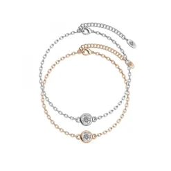 Myc-Paris Bracelets<Bracelet Birth Stone - Multicolore et Cristal DB0005_S_04+DB0005_RG_04 Blanc