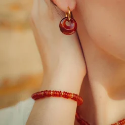 Sloya Bracelets<Bracelet Blima en pierres Agate rouge