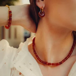 Sloya Bracelets<Bracelet Blima en pierres Agate rouge