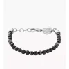 Diesel Bijoux Bracelet<Bracelet Diesel DX0848040 - Bracelet Tresse Cuir Noir Homme