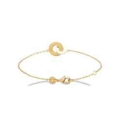 Maison de la Bijouterie Bracelets<Bracelet fantaisie double rond femme plaqué or UYZZ64ZV