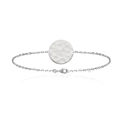 Maison de la Bijouterie Bracelets<Bracelet fantaisie rond martelé Femme Argent WYZ600ZV