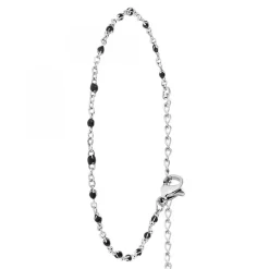 Angèle M Bijoux Bracelets<Bracelet Femme B2381-NOIR Argent