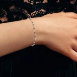 Angèle M Bijoux Bracelets<Bracelet Femme B2381-NOIR Argent