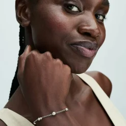 Pandora Bracelets<Bracelet femme en argent sterling avec perle et zircone Timeless