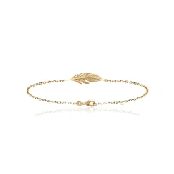 Maison de la Bijouterie Bracelets<Bracelet Femme fantaisie plume plaqué or UYZ353ZV