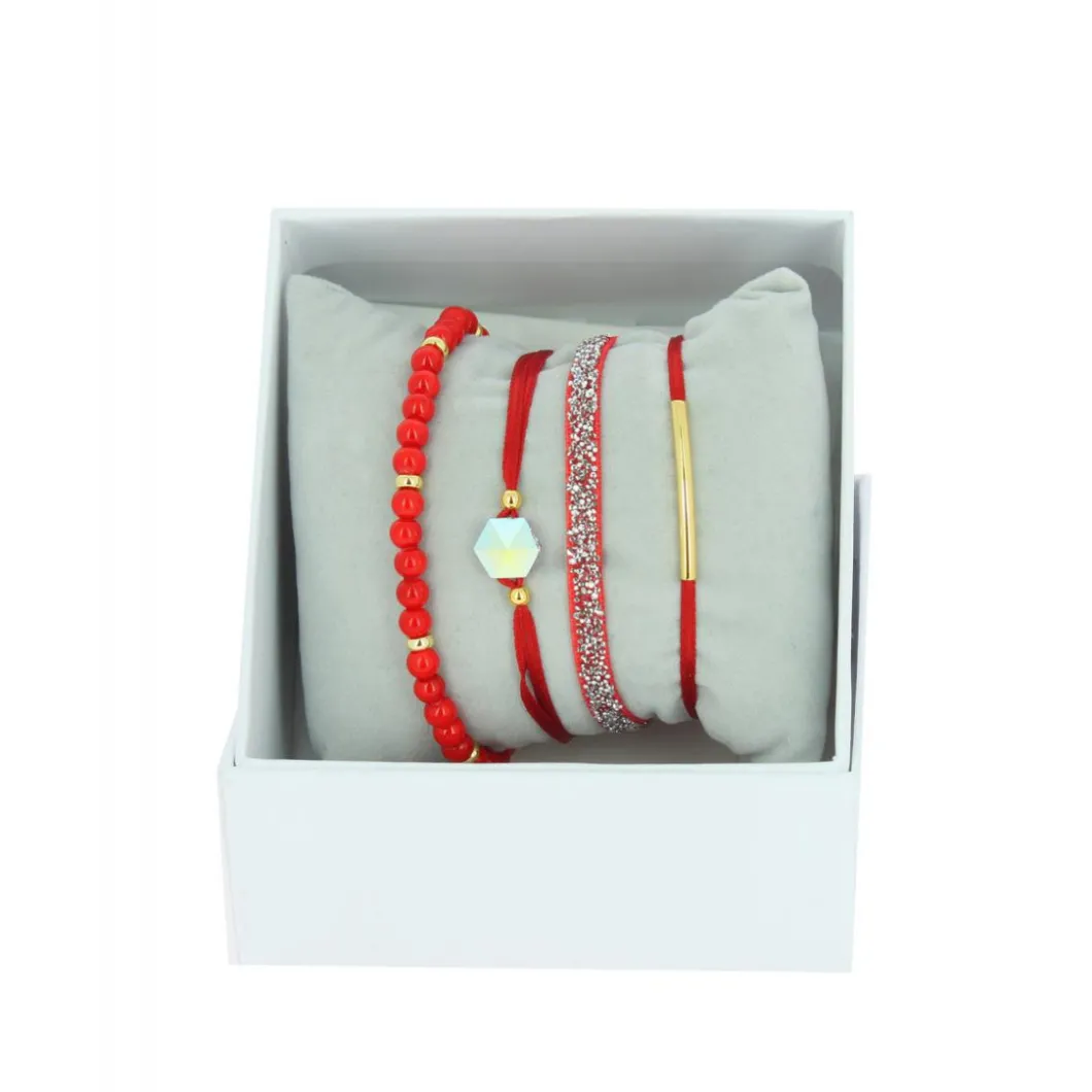 Les Interchangeables Bracelets<Bracelet Femme - A56383 Strass Box Fabric 4