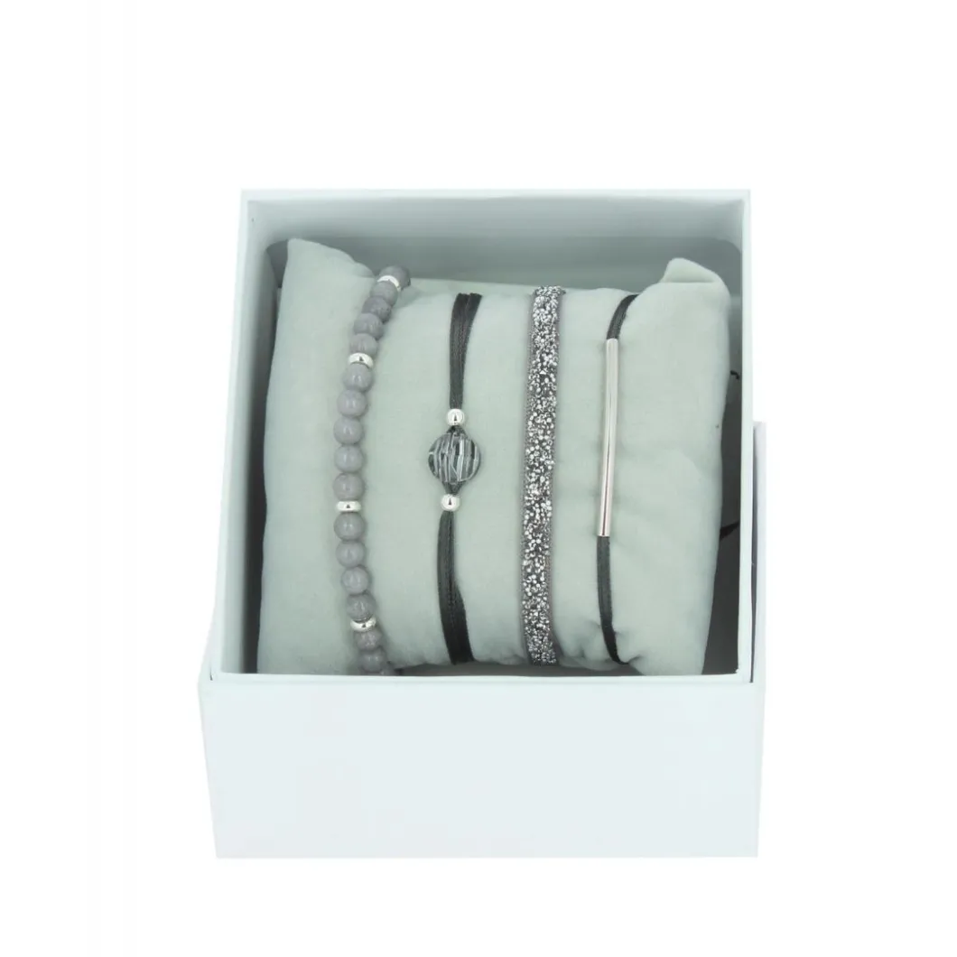 Les Interchangeables Bracelets<Bracelet Femme - A56390 Strass Box Fabric 4