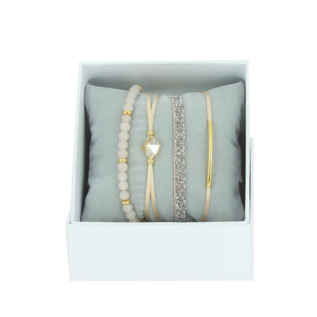 Les Interchangeables Bracelets<Bracelet Femme - A56374 Strass Box Fabric 4