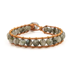 Sloya Bracelets<Bracelet Femme Labradorite et cuir