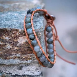 Sloya Bracelets<Bracelet Femme Labradorite et cuir